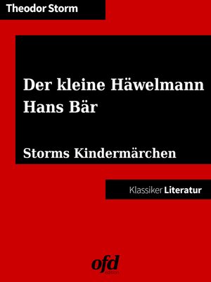 cover image of Der kleine Häwelmann--Hans Bär